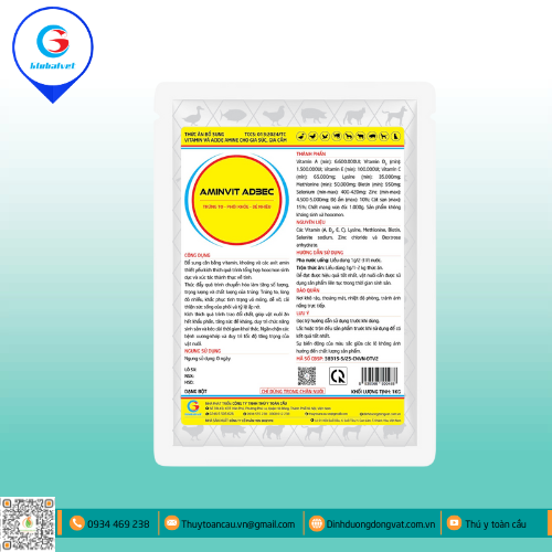 AMINVIT AD3EC TRỨNG TO- PHÔI KHỎE- ĐẺ NHIỀU