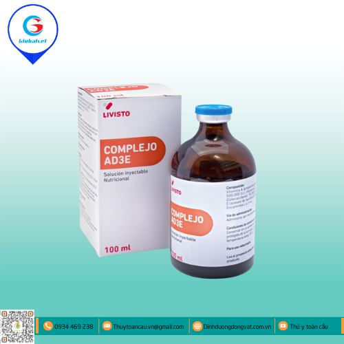 COMPLEJO AD3E  BỔ SUNG VITAMIN ADE CHO VẬT NUÔI