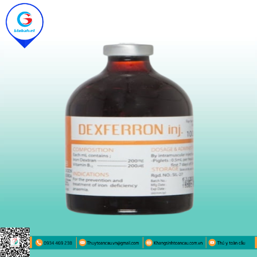 DEXFERRON INJ BỔ SUNG SẮT CHO HEO
