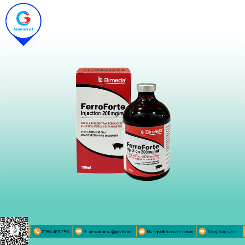 FERROFORTE INJECTION BỔ SUNG SẮT CHO HEO