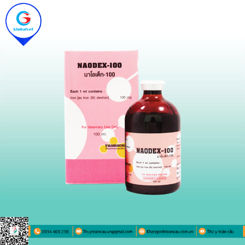 NAODEX-100 BỔ SUNG SẮT CHO HEO