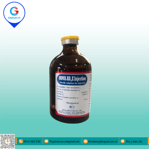 NOVA AD3E INJECTION  BỔ SUNG VITAMIN ADE CHO VẬT NUÔI