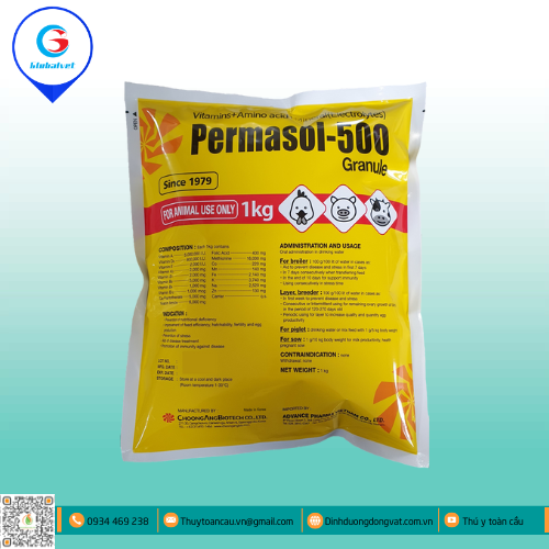 PERMASOL-500 HỖN HỢP VITAMIN+ACID AMINO+KHOÁNG