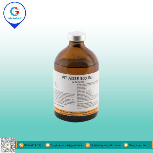 VIT AD3E 300 INJ HỖN HỢP BỔ SUNG VITAMIN CHO VẬT NUÔI