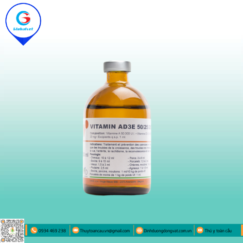 VITAMIN AD3E 50/25/20 BỔ SUNG VITAMIN ADE CHO VẬT NUÔI